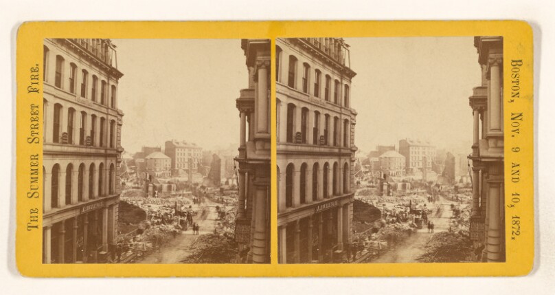 [Water Street from Devonshire Street looking to Liberty Square. Boston, Nov. 9 and 10, 1872. The Summer Street Fire.]
