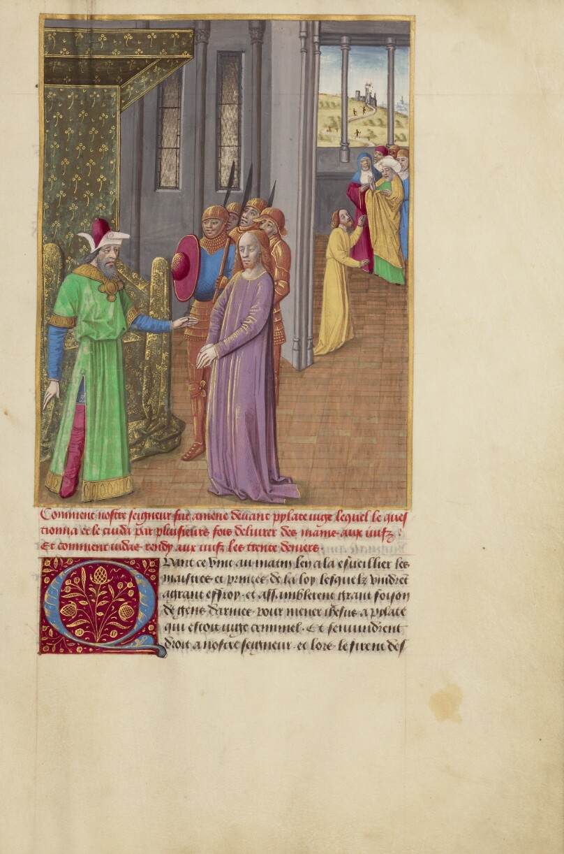 Christ before Pilate and Judas Returning the Thirty Pieces of Silver