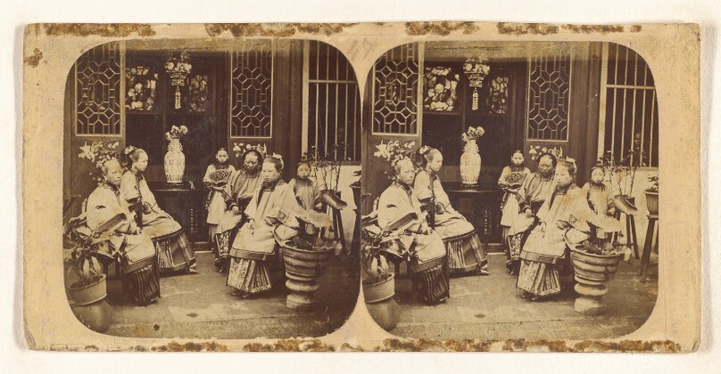 Canton. Group of Chinese Ladies of Rank Dressed in Evening Costume.