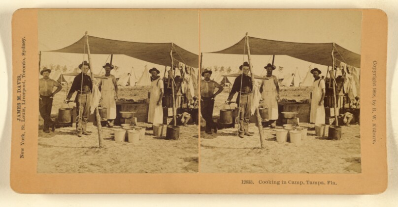 Cooking in Camp, Tampa, Fla.