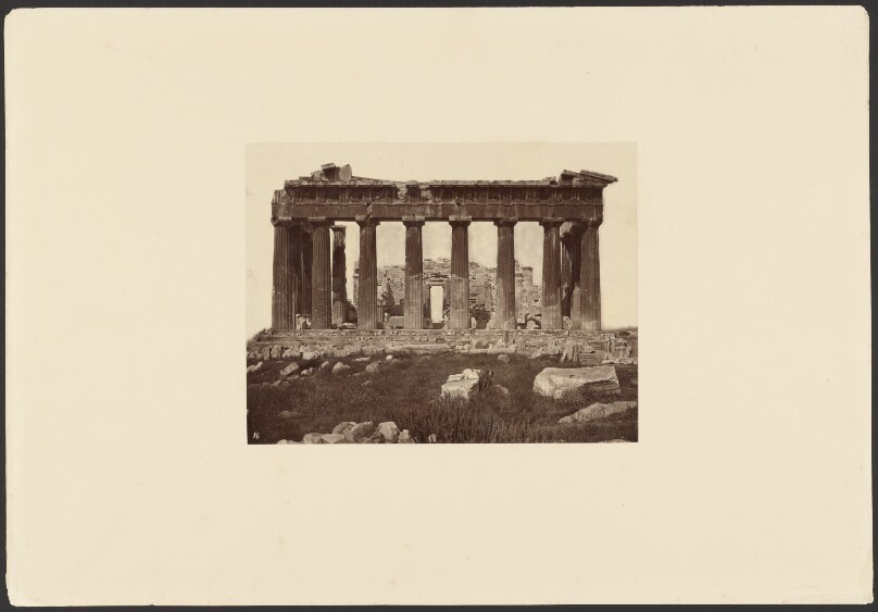 Eastern facade, or front, of the Parthenon.