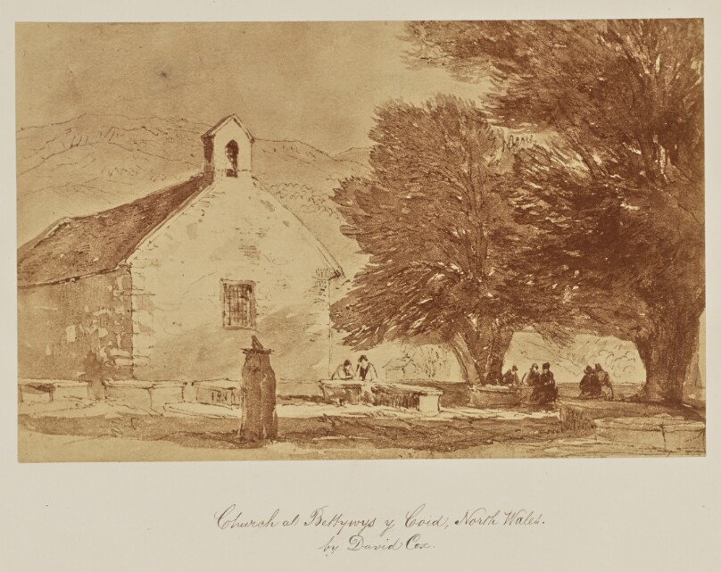 Church at Bettywys y Coid, North Wales. by David Cox.