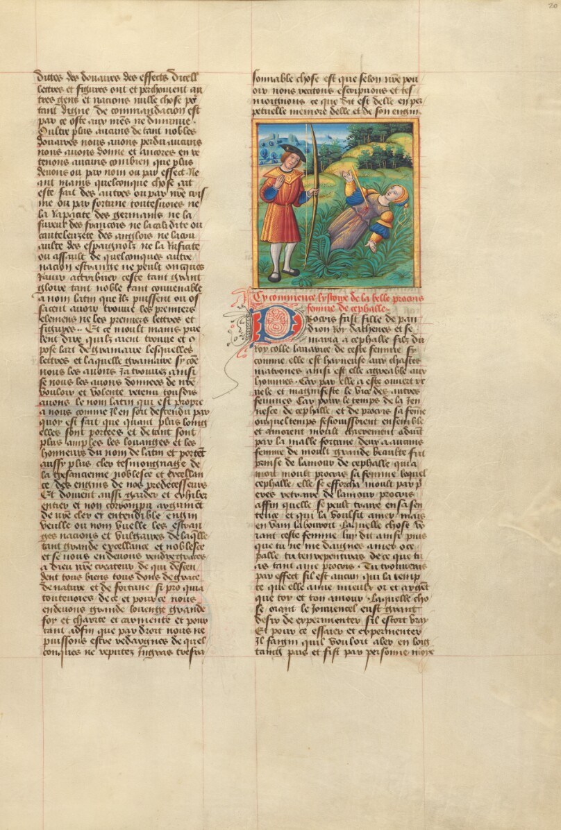 Pocris Being Accidentally Killed by Her Husband Cephalus