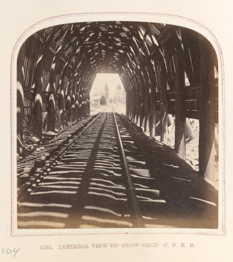 Interior View of Snow Shed - C.P.R.R.