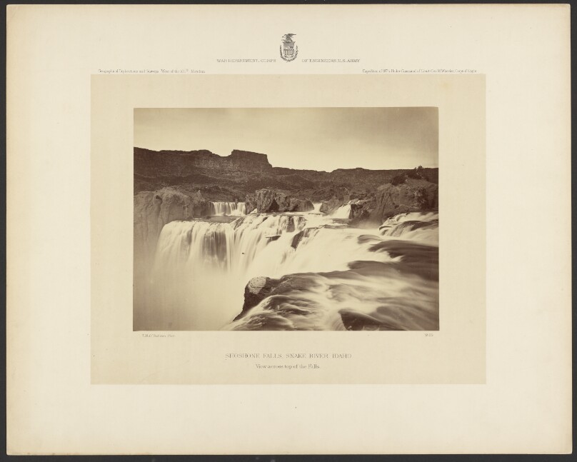 Shoshone Falls, Snake River, Idaho, View Across Top of the Falls