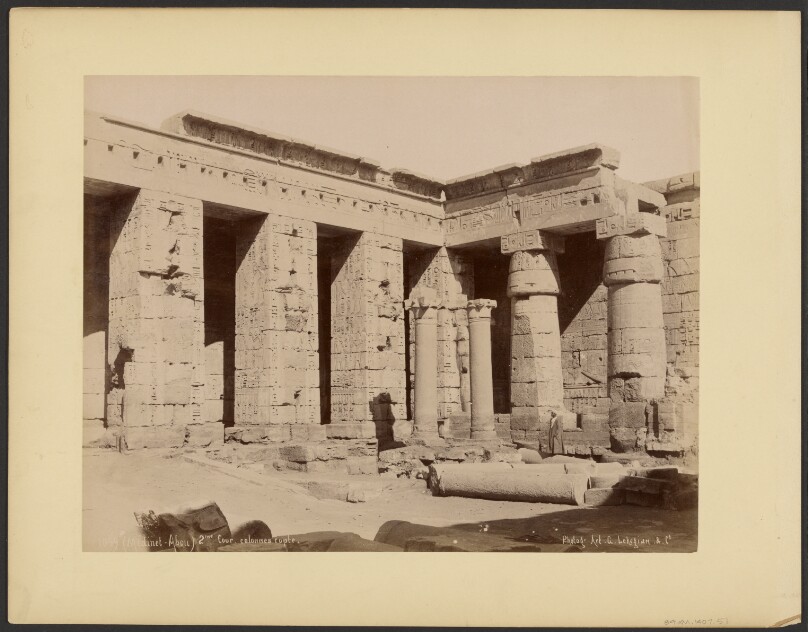 Medinet-Abou, 2me Cour, colonnes copte