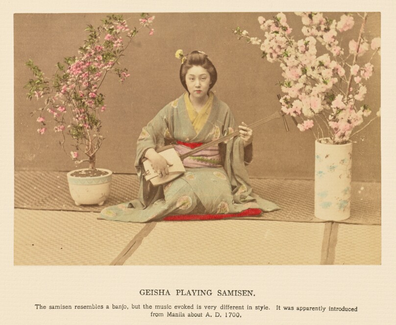 Geisha Playing Samisen