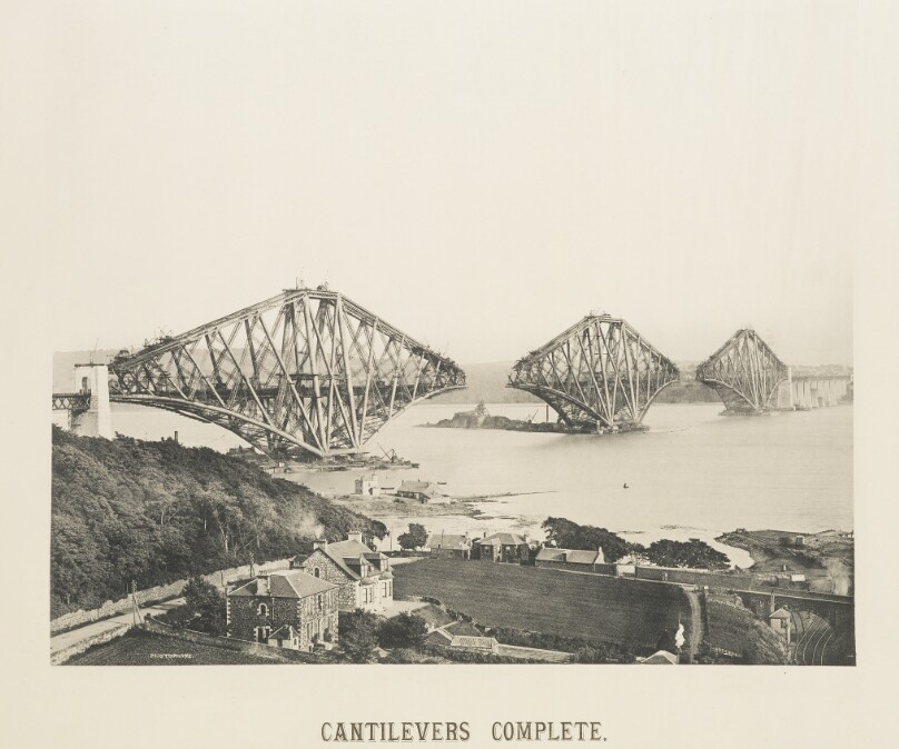The Forth Bridge in its Various Stages of Construction...