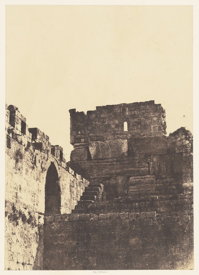 Jérusalem. Enceinte du Temple. Face Nord de l'angle Nord-Est