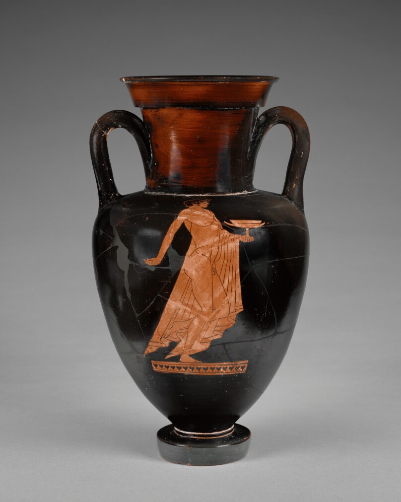 Attic Red-Figure Neck Amphora with Double Handles