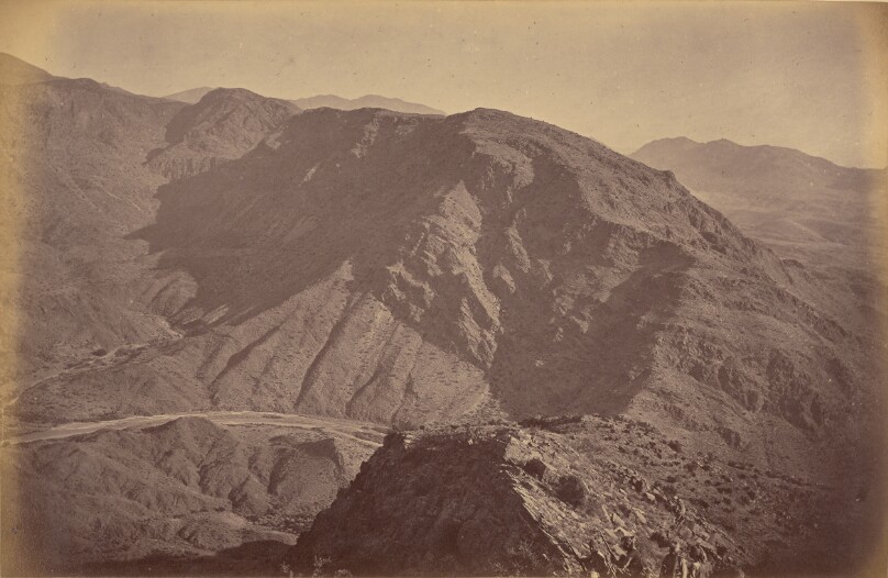 Shadi Bagiar, Mouth of Khyber, from Sarkai Hill on left of Pass