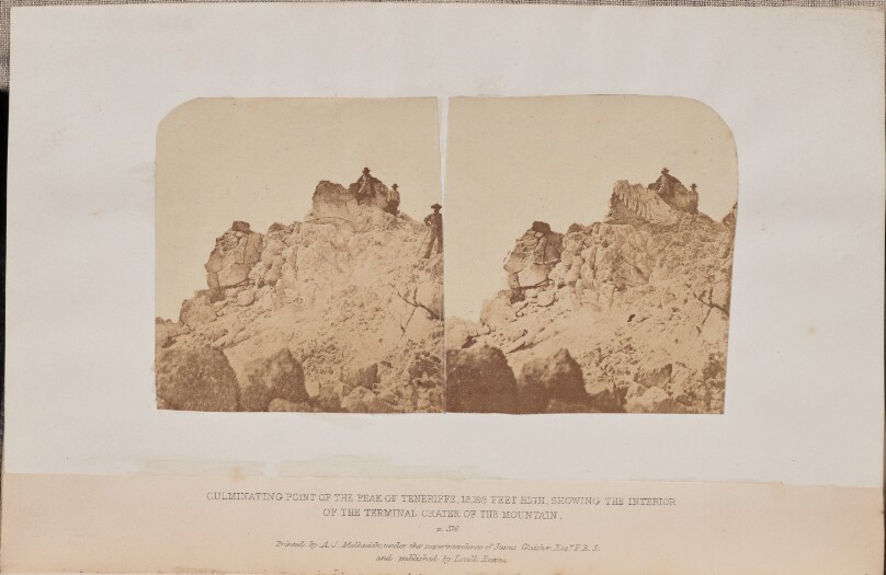 Culminating point of the Peak of Teneriffe, 12,198 feet high, showing the interior of the terminal crater of the mountain