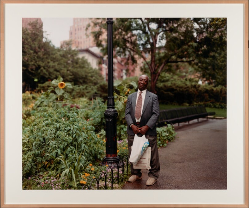 A Man Walking Home, Washington Market Park, New York