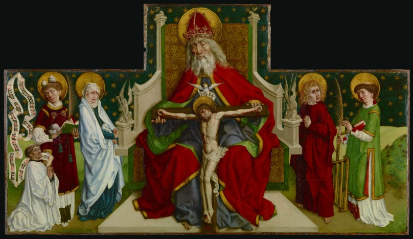 The Trinity with the Virgin, Saints John the Evangelist, Stephen and Lawrence and a Donor