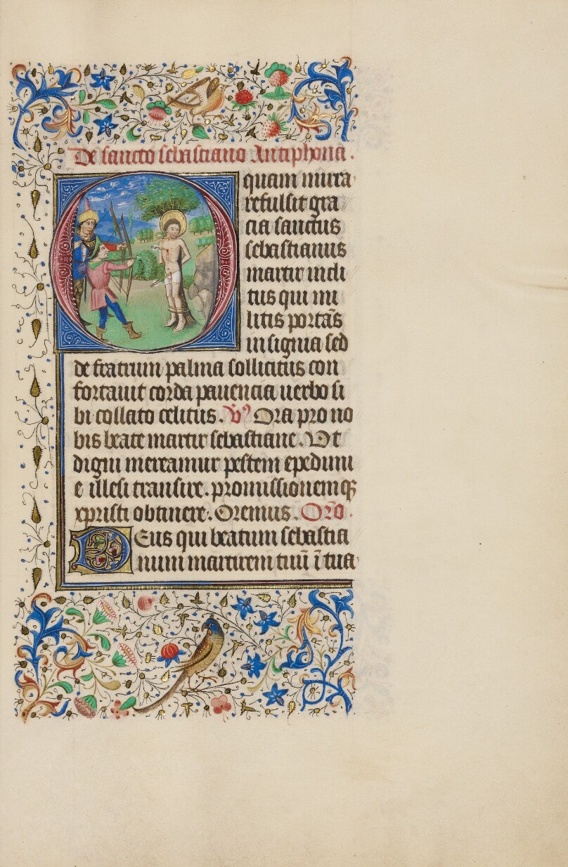 Initial O: The Martyrdom of Saint Sebastian