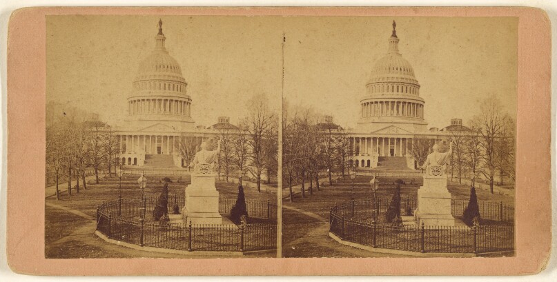 The U.S. Capitol, & Greenough Statue of Washington.