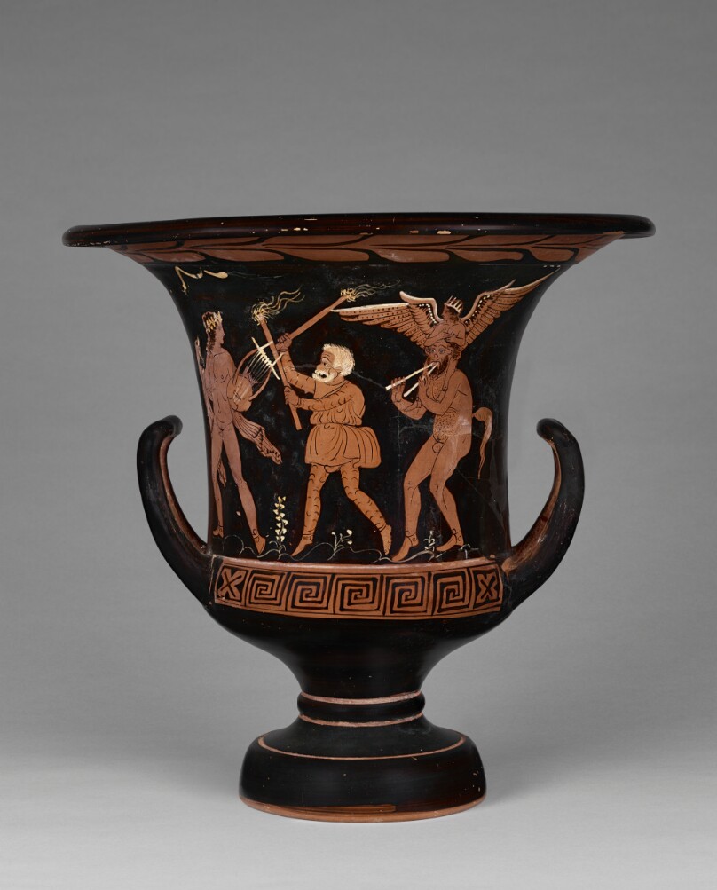 Proto-Paestan Red-Figure Calyx Krater