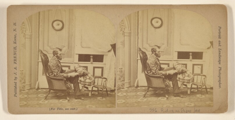 [Riding on Papa's Foot]