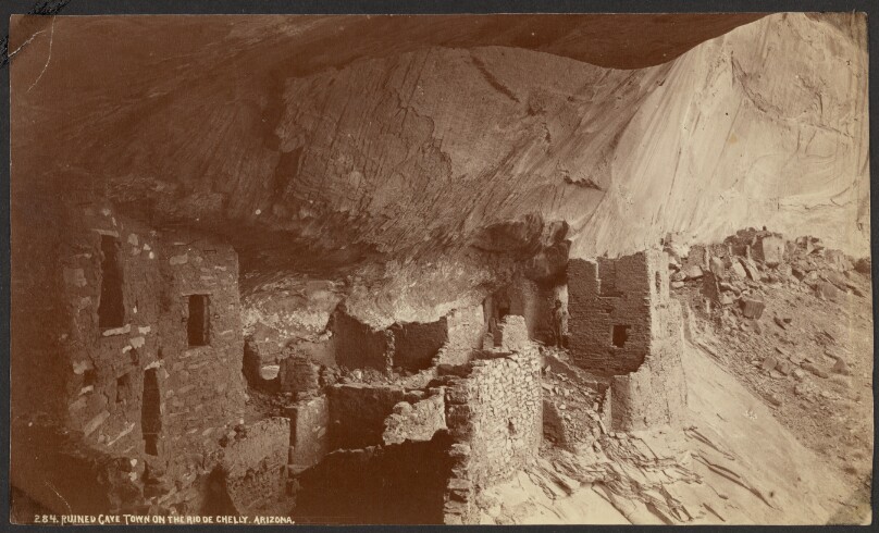 Ruined Cave Town on the Rio de Chelly, Arizona