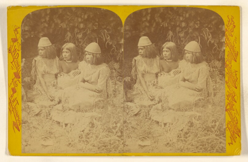An-ti-Naints, Pu-tu-siv, and Wi-chuts, Sitting. Nu-A-Gun-Tits. A tribe of Indians living at the Ve-gas...in Southwestern Nevada.