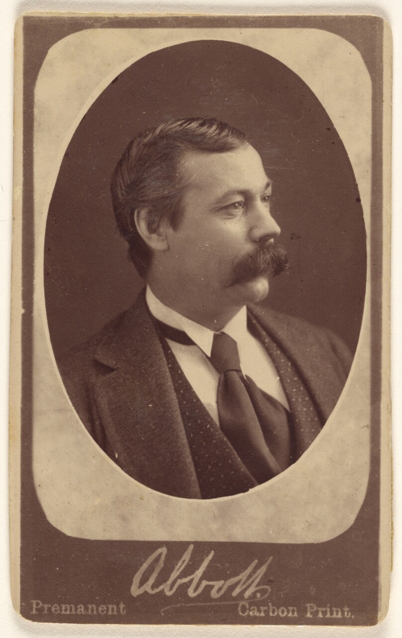 [Unidentified man with bushy moustache in 3/4 profile.]