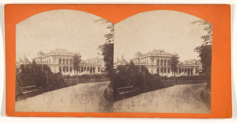 [View of public building or palace at Vienna, Austria]