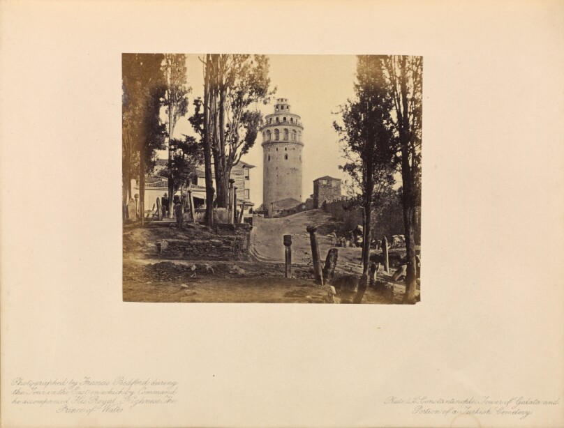 Constantinople - Tower of Galata and Portion of a Turkish Cemetery
