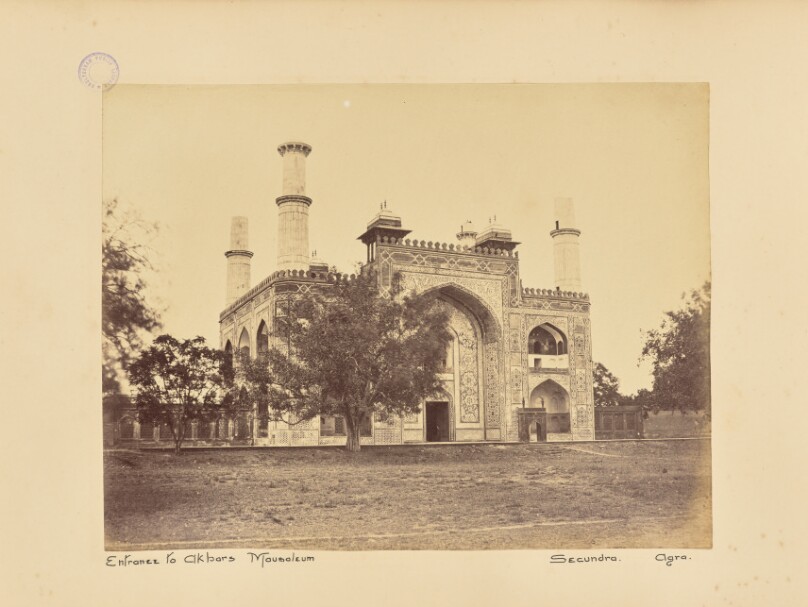 Entrance to Akbars [sic] Mausoleum. Secundra. Agra