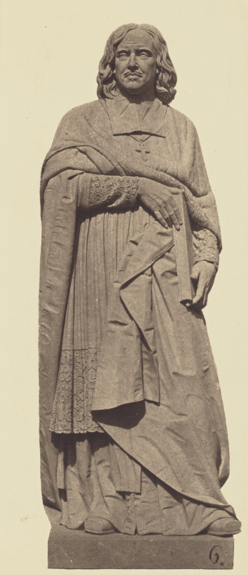 ["Bossuet", Statue by Louis Desprez, Decoration of the Louvre, Paris]