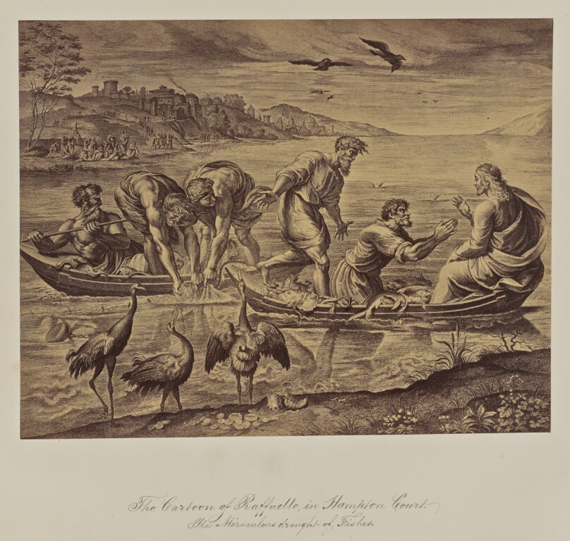 The Cartoon of Raffaelle in Hampton Court. The Miraculous draught of Fishes.