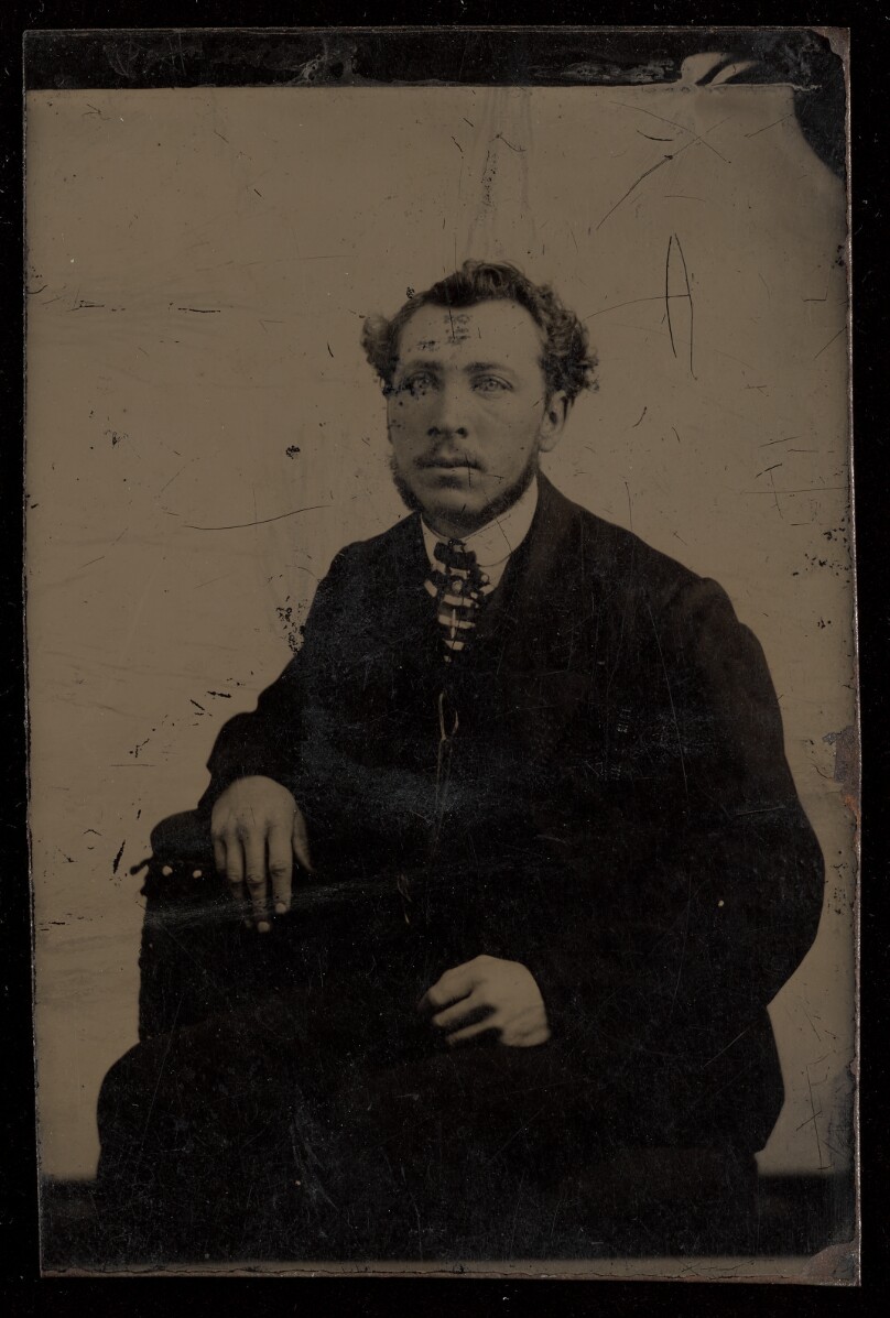 [Portrait of a Seated Man with Moustache and Chin Beard]