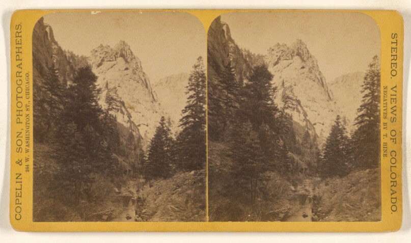 Cheyenne Canon down from the Gorge. [Colorado Territory]