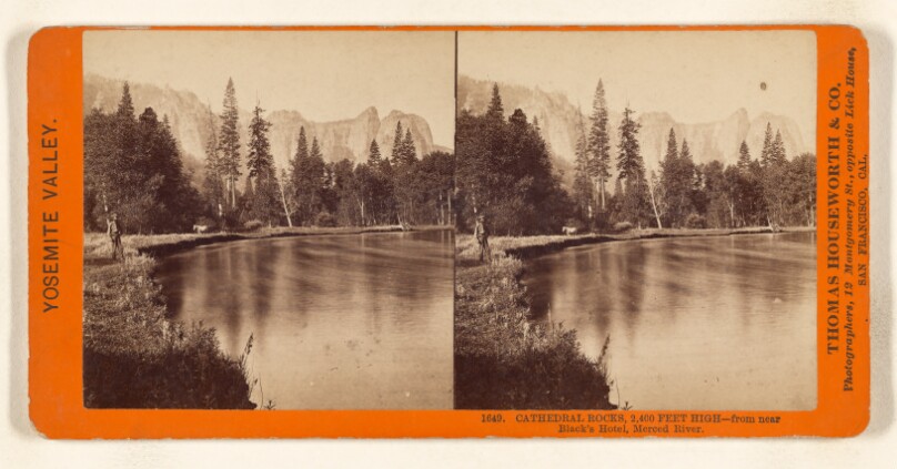 Cathedral Rocks, 2,400 Feet High - from near Black's Hotel, Merced River.