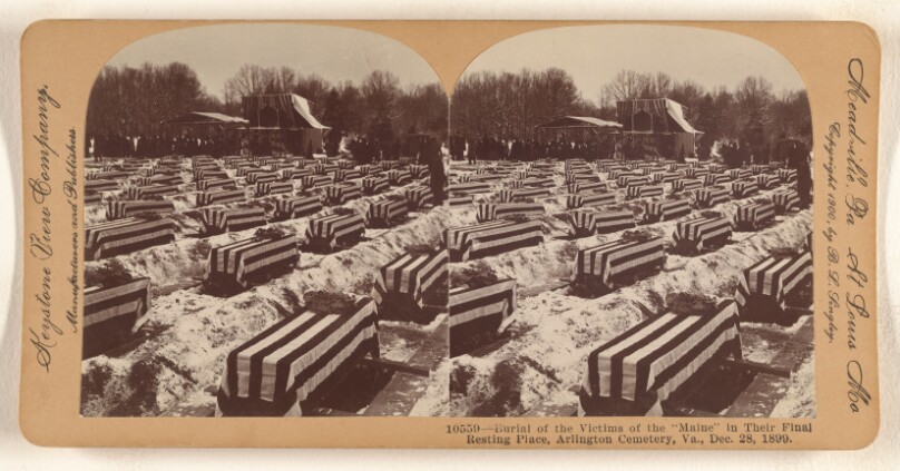 Burial of the Victims of the "Maine" in Their Final Resting Place, Arlington Cemetery, Va. Dec. 28, 1899.