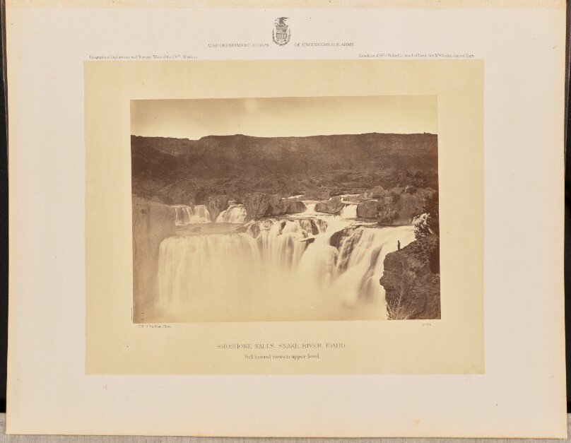 Shoshone Falls, Snake River, Idaho. Full Lateral View-on Upper Level
