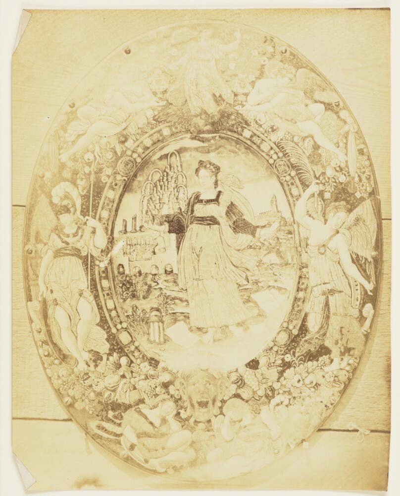 [Plate featuring allegorical figure of Grammar]