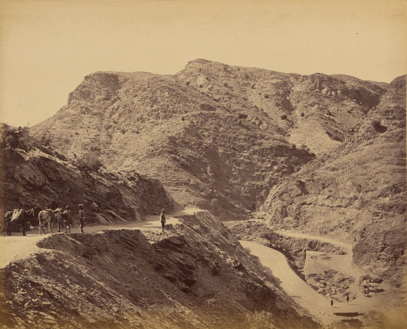 General View Landi Kotal Pass, showing windings and descent