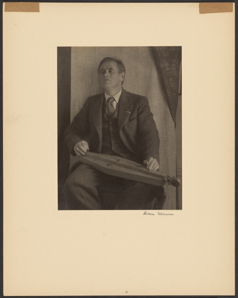 John Jacob Niles Playing the Dulcimer, New York City