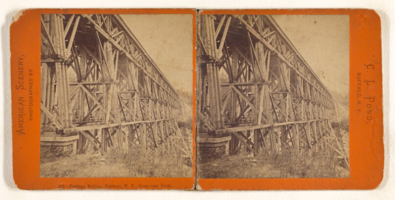 Portage Bridge, Portage, N.Y., from east Bank.