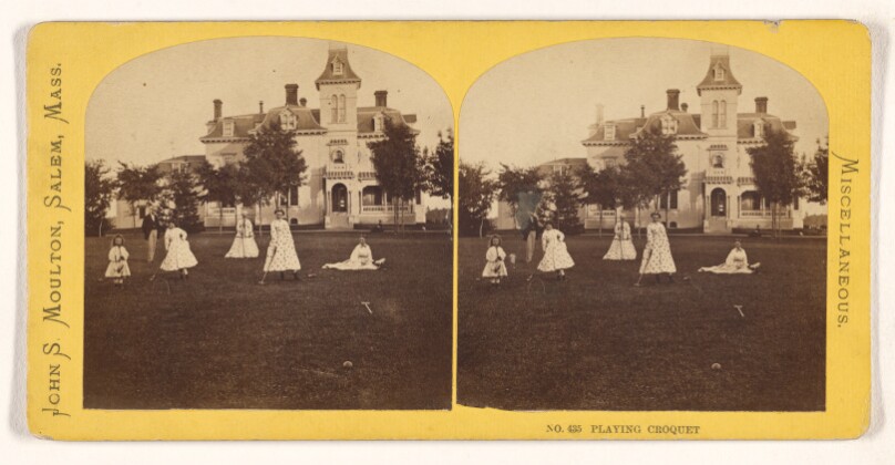 Playing Croquet [possibly at Gloucester, Massachusetts]