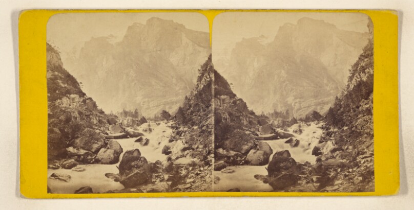 Suisse. - Canton de Berne. Gasternthal. Chute de la Kander et les Montagnes du Gasternthal.