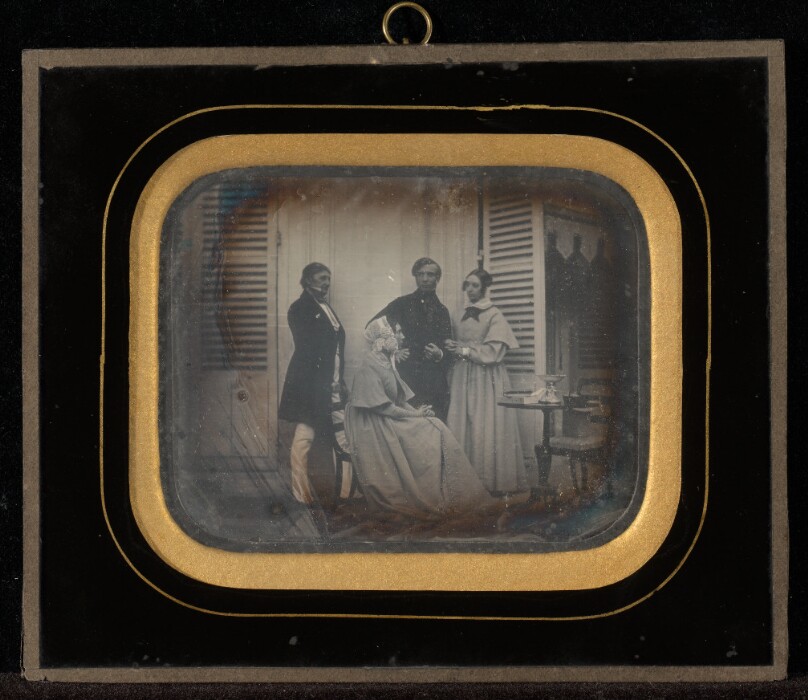 [Group portrait of M. and Mme. Eynard with M. and Mme. Regny, Paris, France]