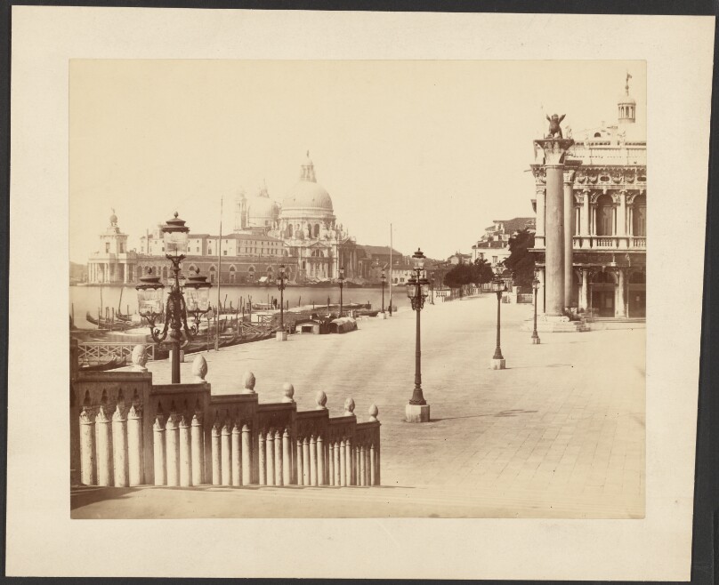 [Santa Maria della Salute, from across a canal]