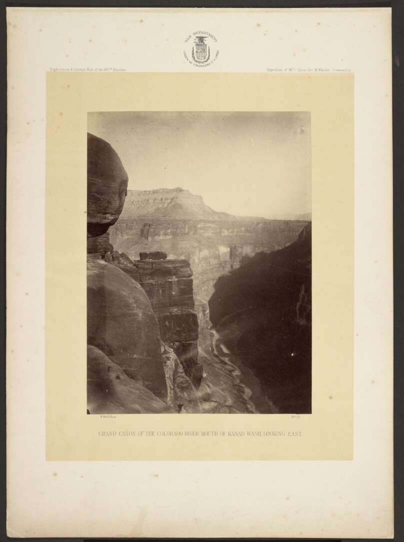 Grand Cañon of the Colorado River, Mouth of Kanab Wash, Looking East