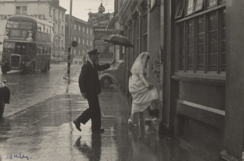 Bride Entering Pub, Hammersmith, London