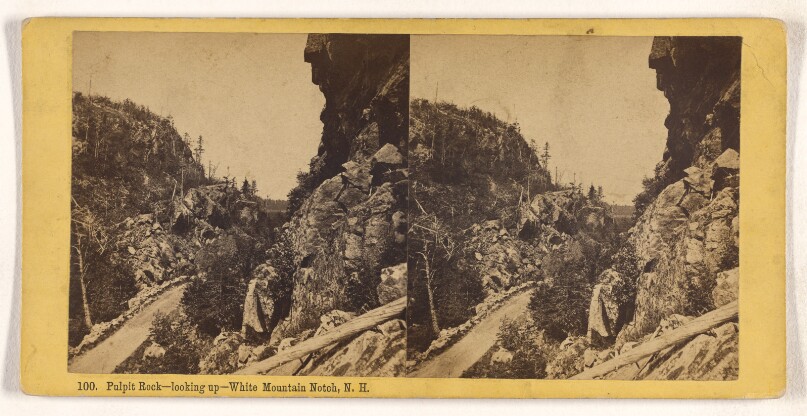 Pulpit Rock - looking up - White Mountains Notch, N.H.