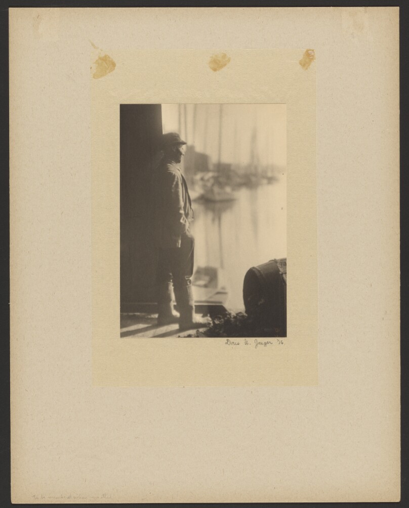 [Fisherman in Doorway of Dock-House]