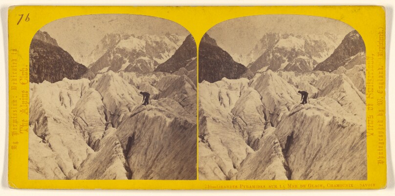 Grandes Pyramides sur la Mer de Glace, Chamounix. Savoie.