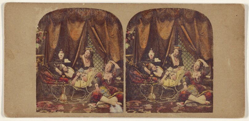 [Parlor scene: women lounging after smoking a hookah]