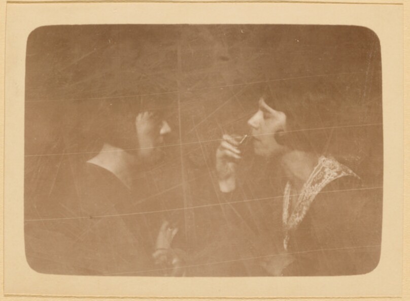 [Two women, face to face]